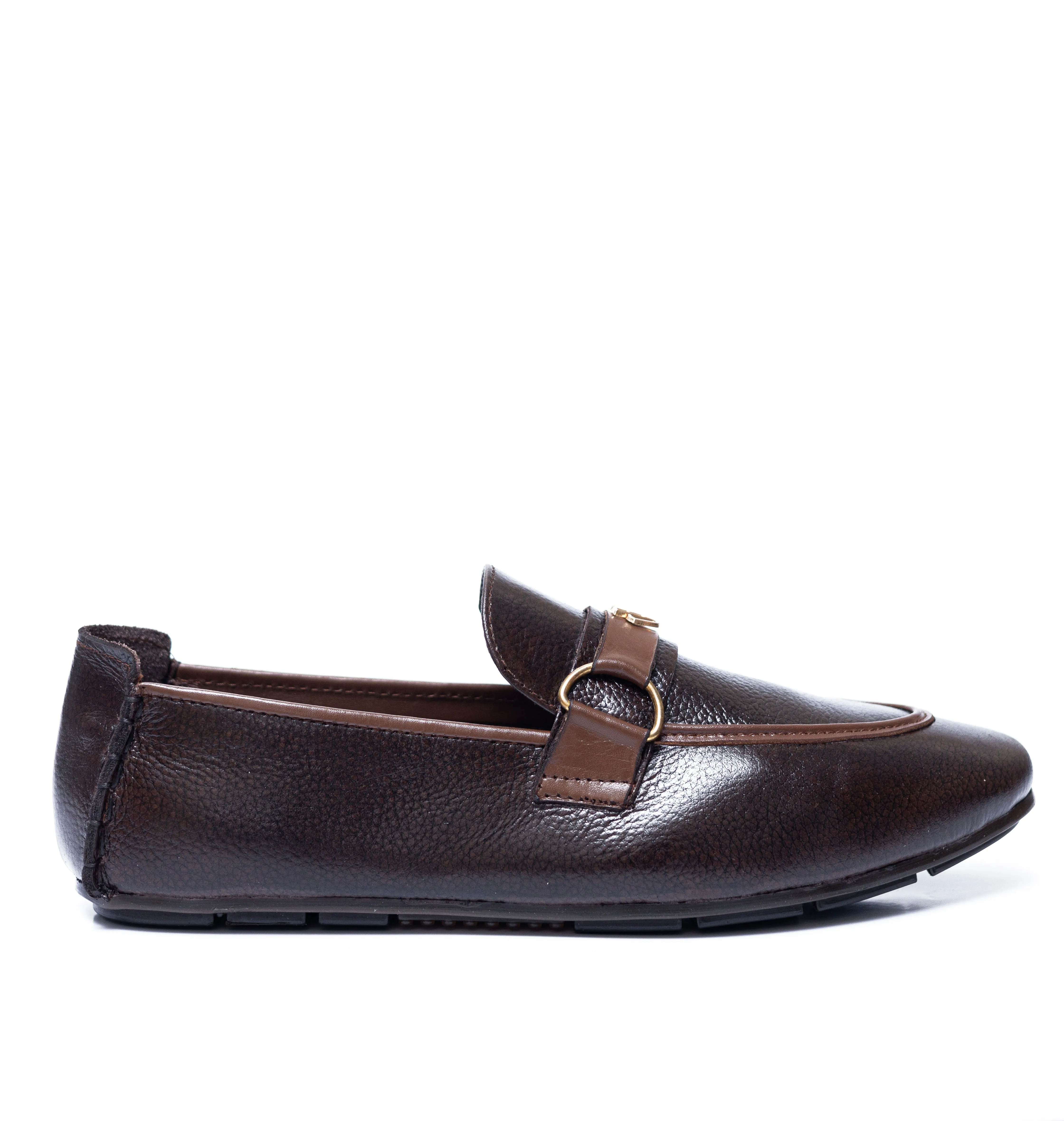 Brown Leather W strap buckle