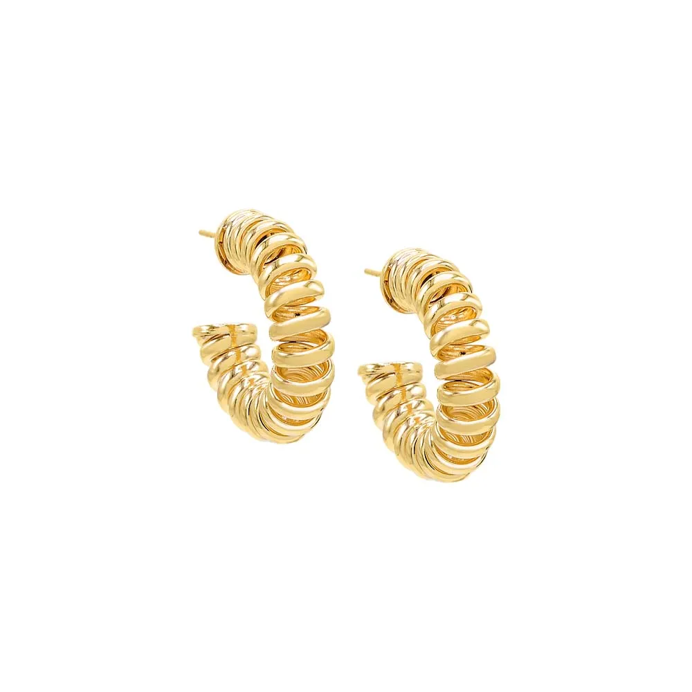 Bubble Ridged Hoop Earring