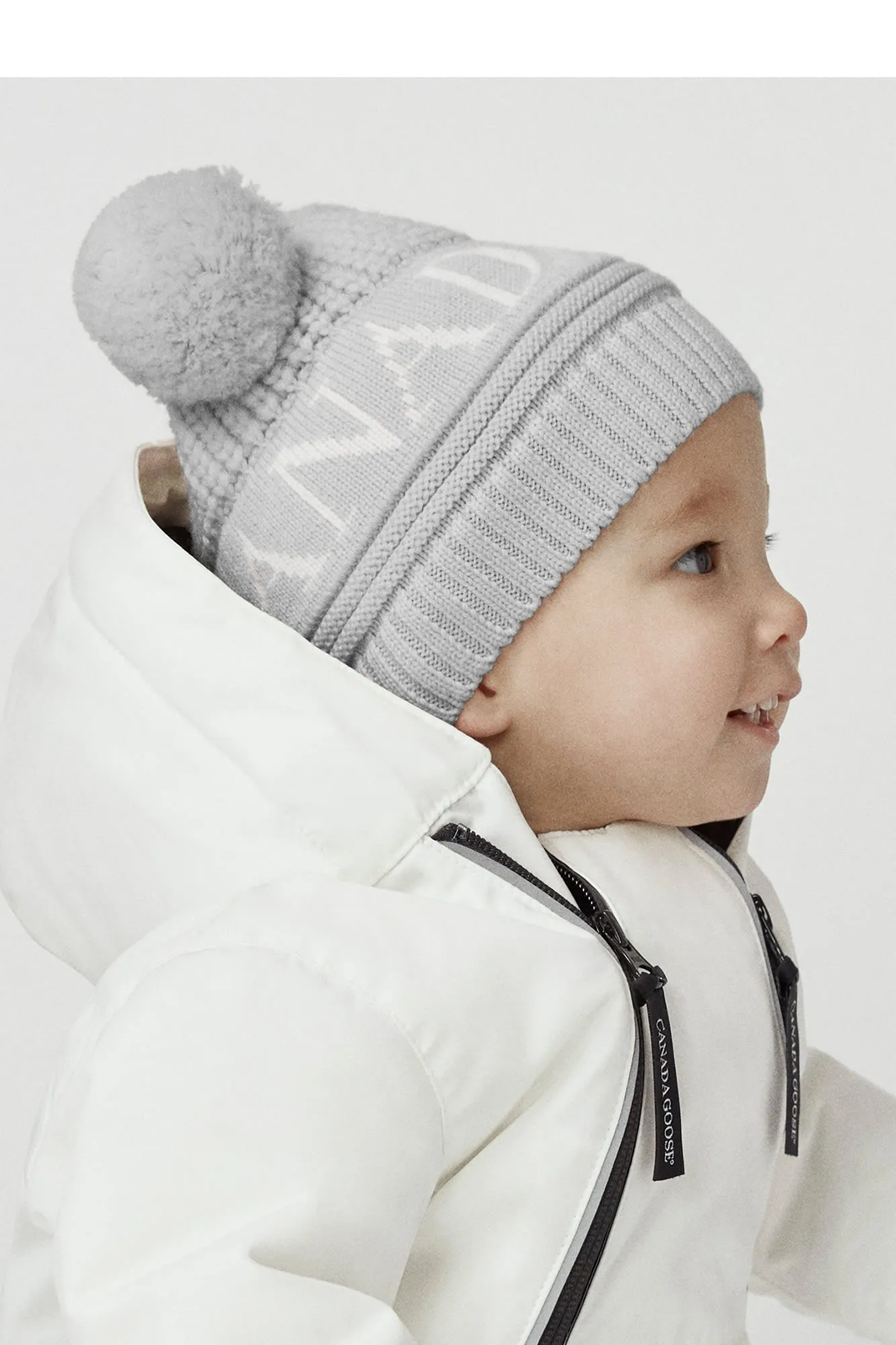 Canada Goose Baby Double Pom Hat - Ice Fog