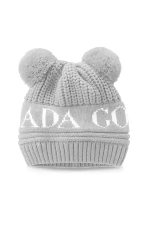 Canada Goose Baby Double Pom Hat - Ice Fog