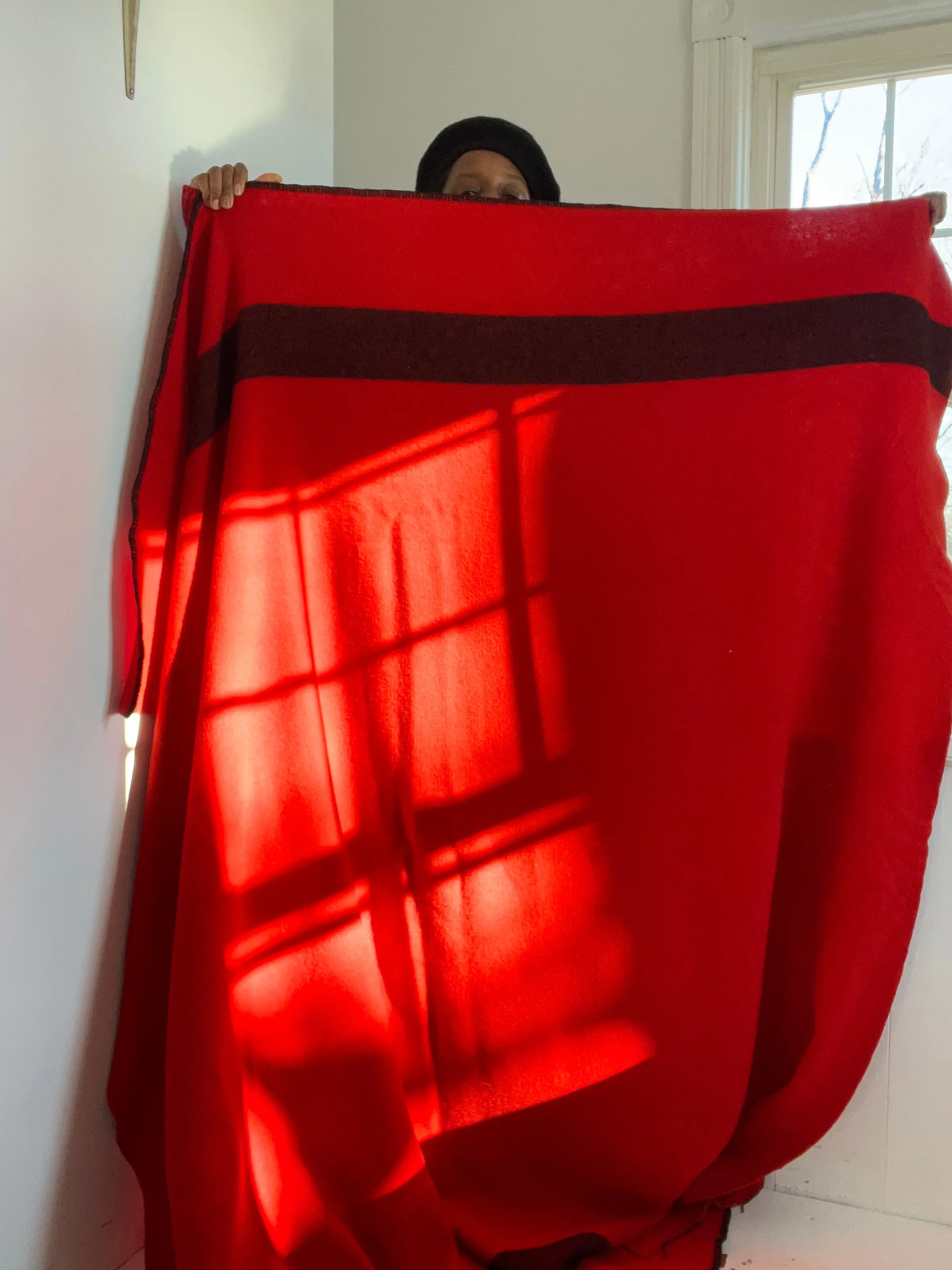 Canadian Red Wool Throw