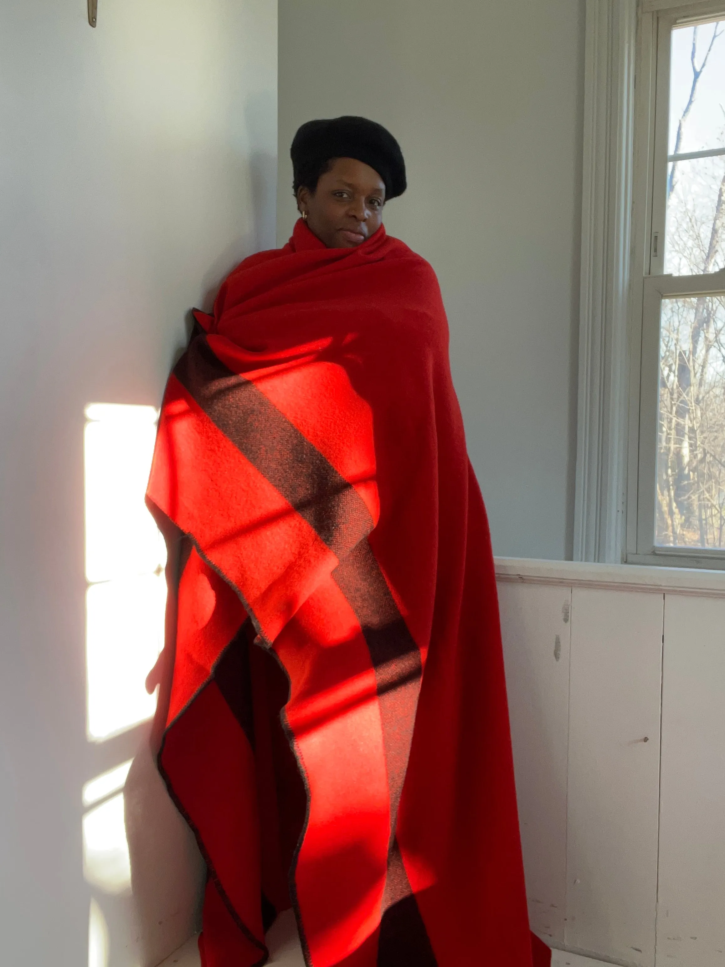 Canadian Red Wool Throw