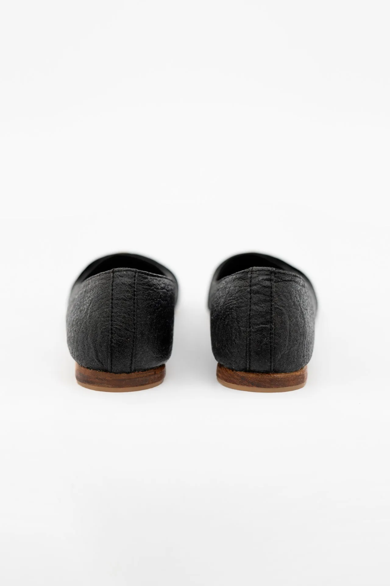 Cape Town Piñatex® Vegan Leather Ballerina Flats | Charcoal