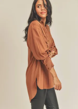 Caramel Tunic Button Up