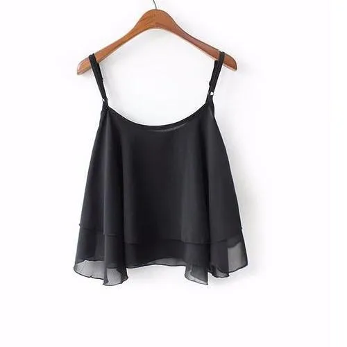 Casual Embroidery Crop Top