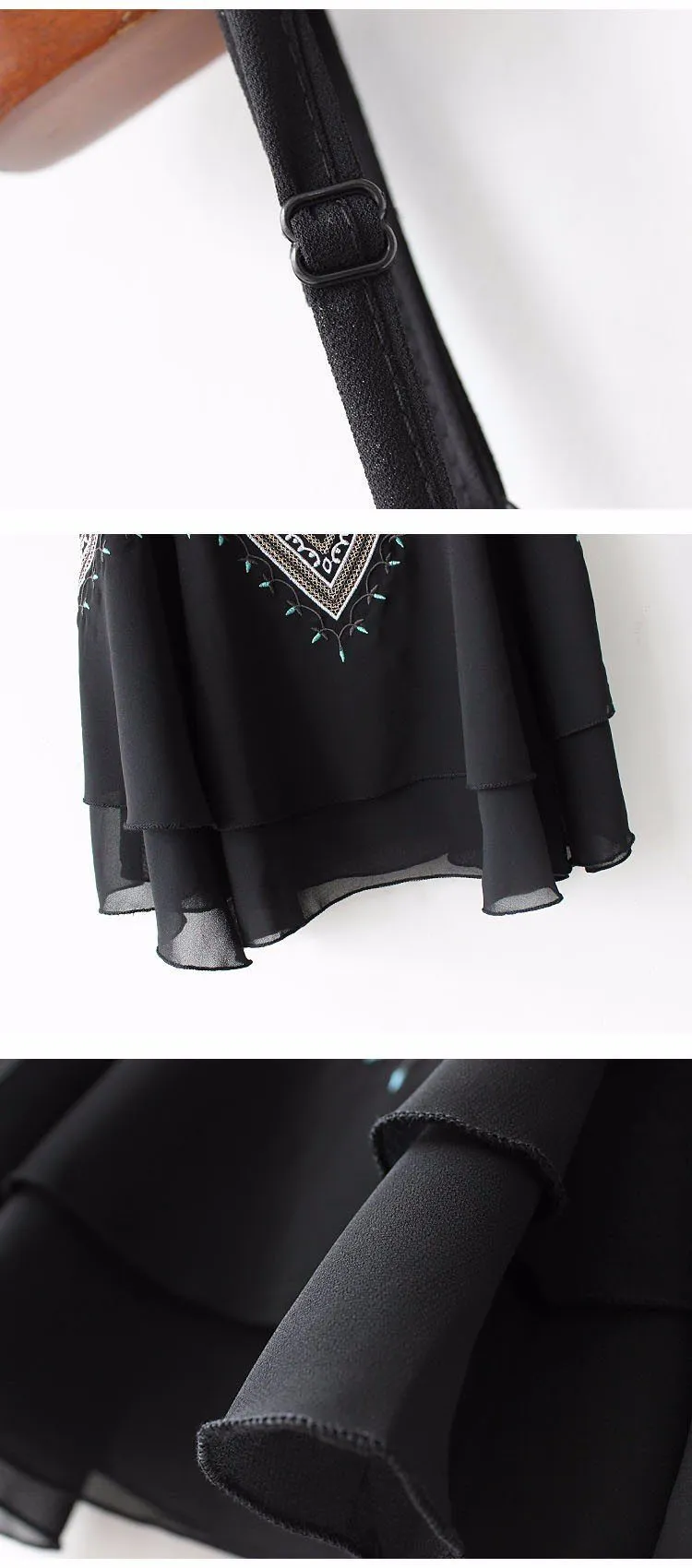 Casual Embroidery Crop Top