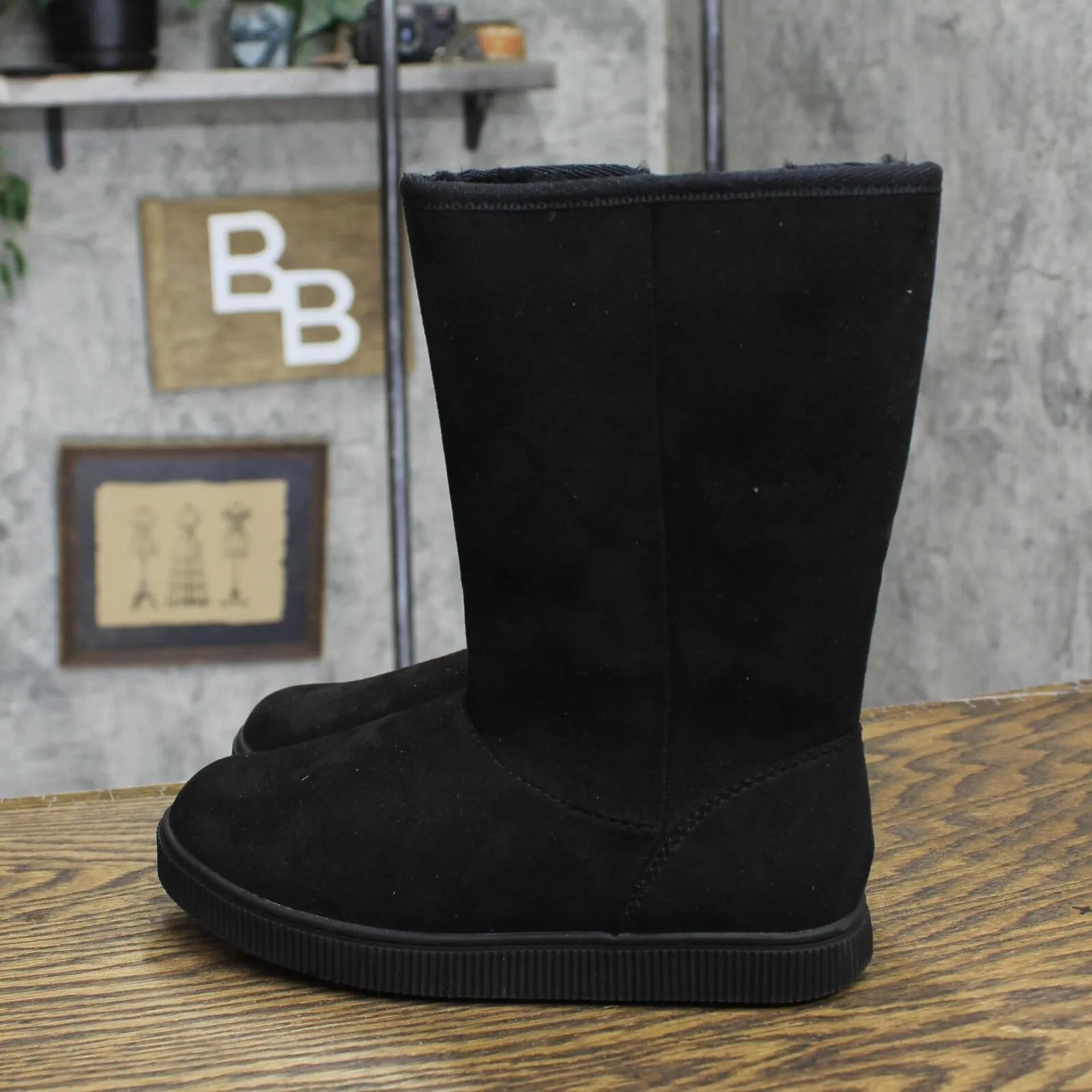 Cat & Jack Girls Natalia Shearling Style Boots 88435465 Black 2