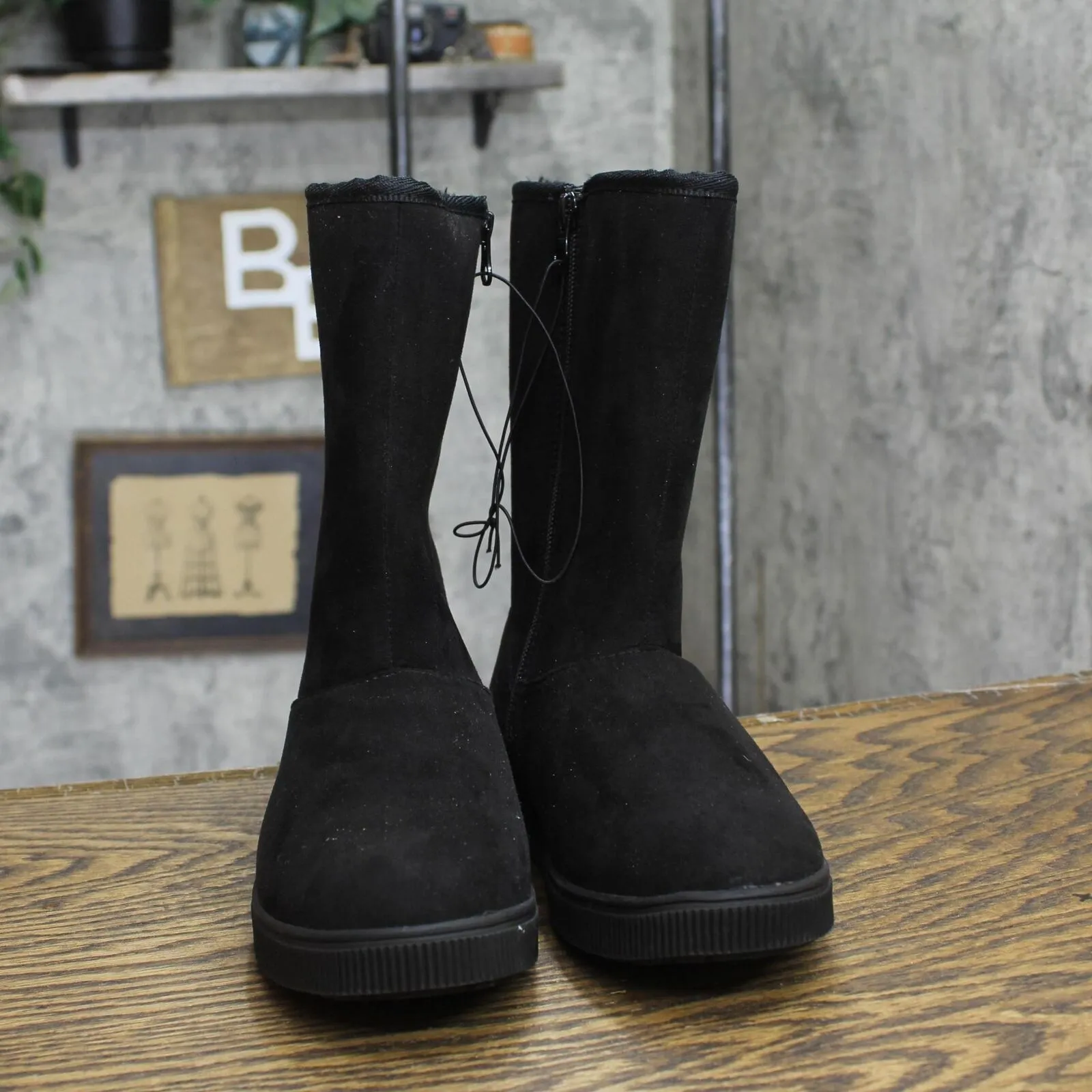 Cat & Jack Girls Natalia Shearling Style Boots 88435465 Black 2