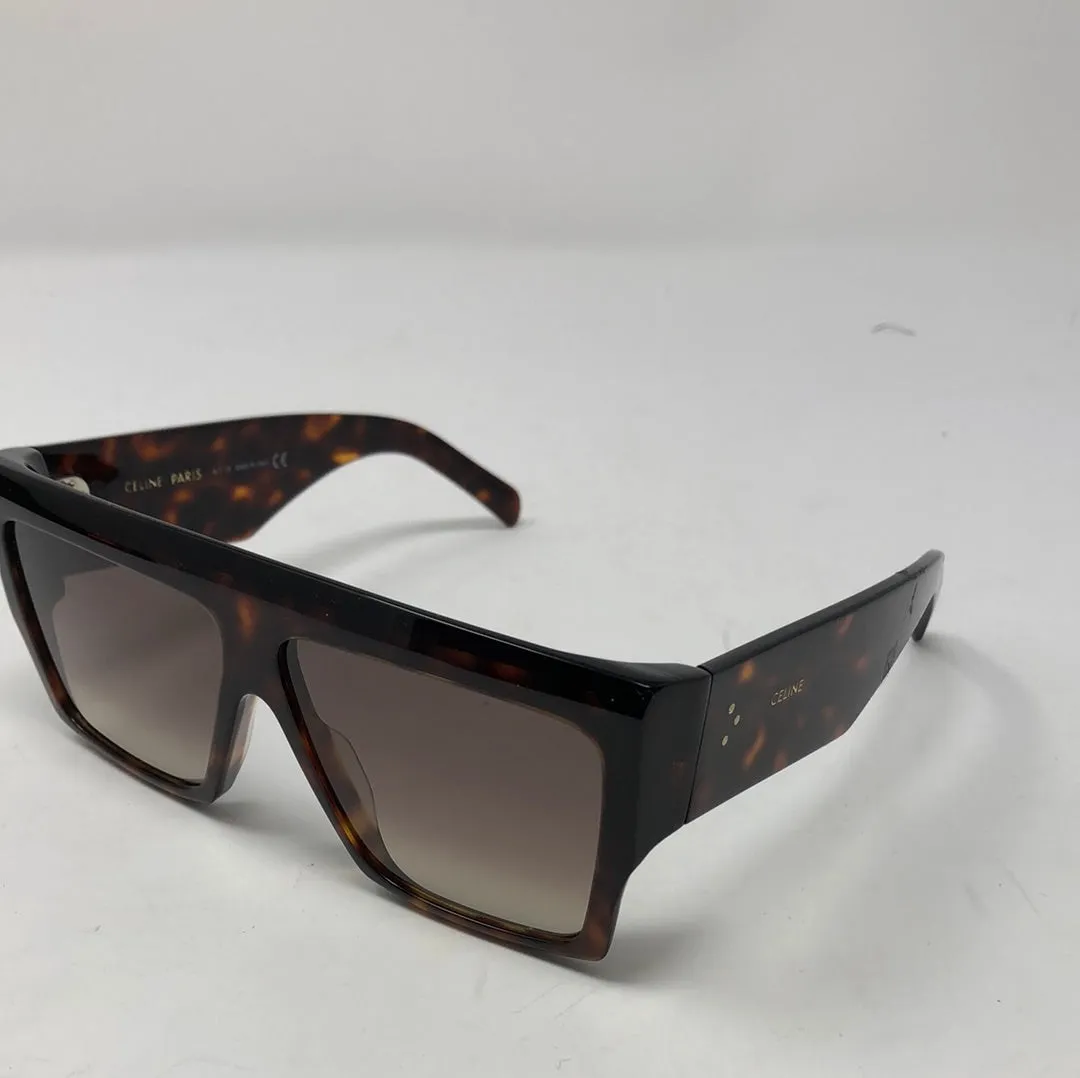 CELINE Chunky Rectangle Acetate Sunglasses
