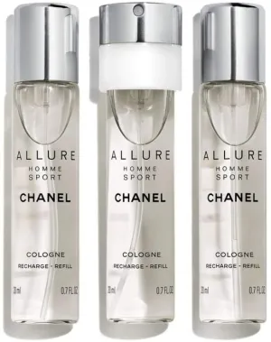 CHANEL ALLURE HOMME SPORT COLOGNE FOR MEN EDT 3x20 ml TRAVEL SPRAY