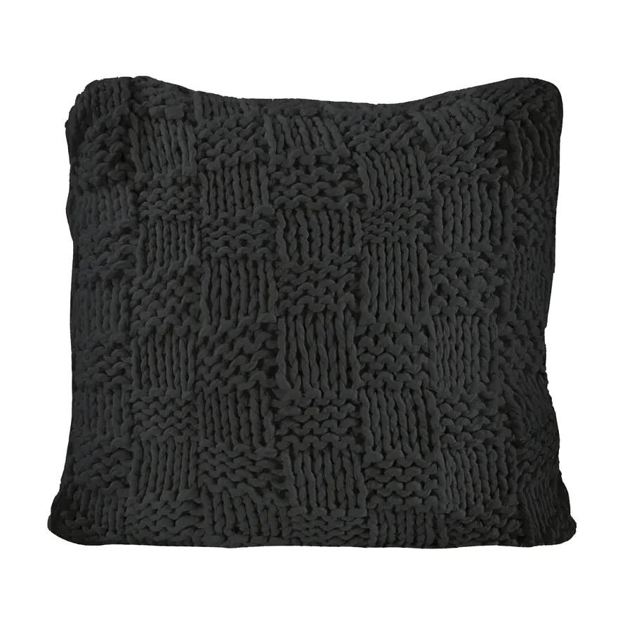 Chess Knitted Pillow Sham