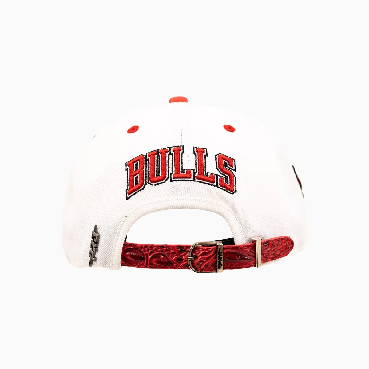 Chicago Bulls NBA Leather Visor Wool Snapback Hat