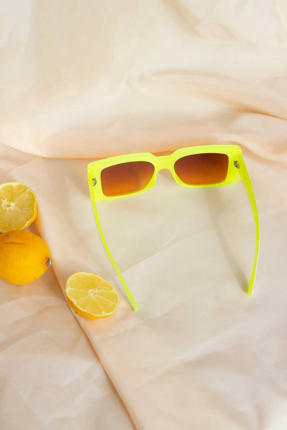 Chunky Bevelled Rectangle Sunglasses
