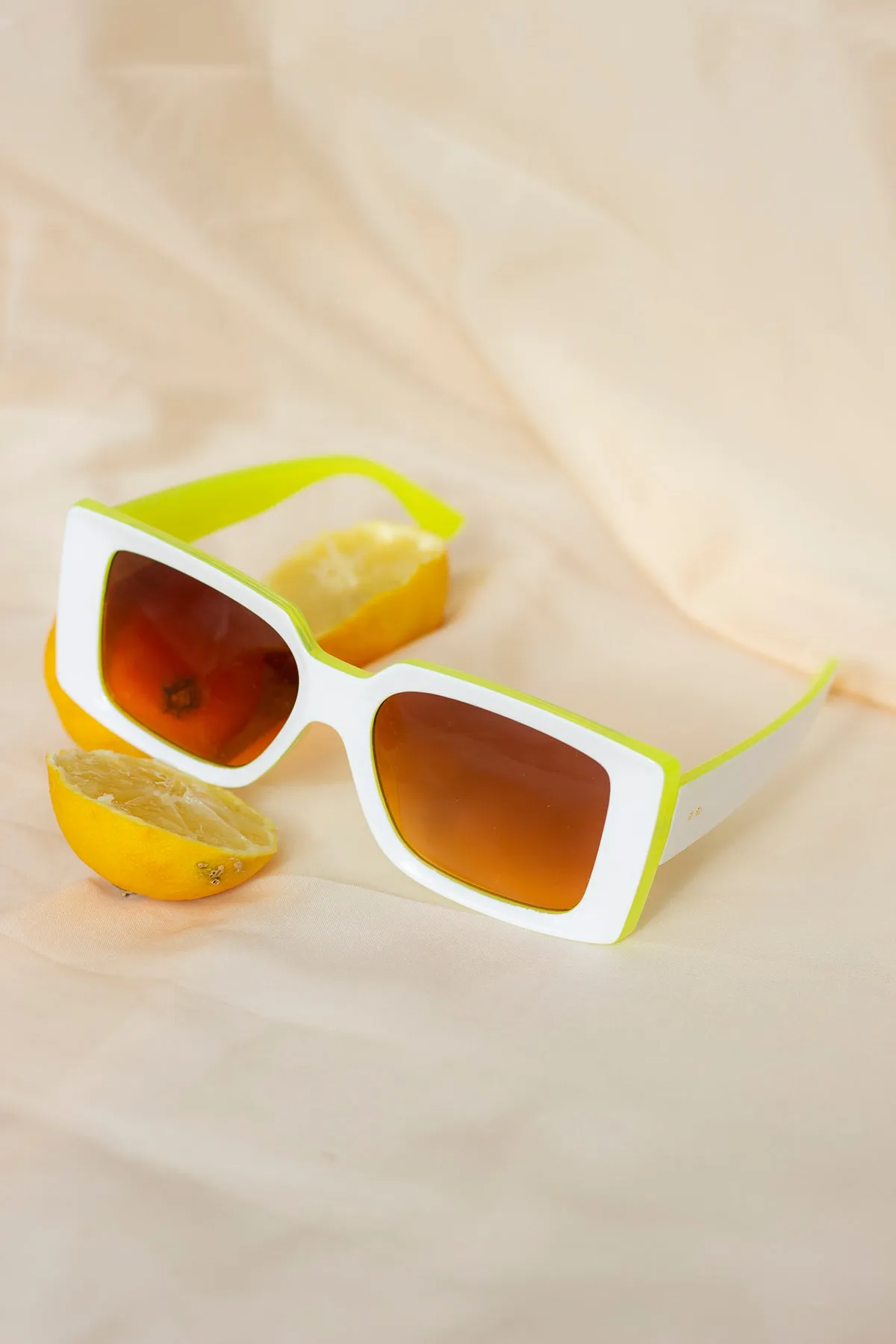 Chunky Bevelled Rectangle Sunglasses