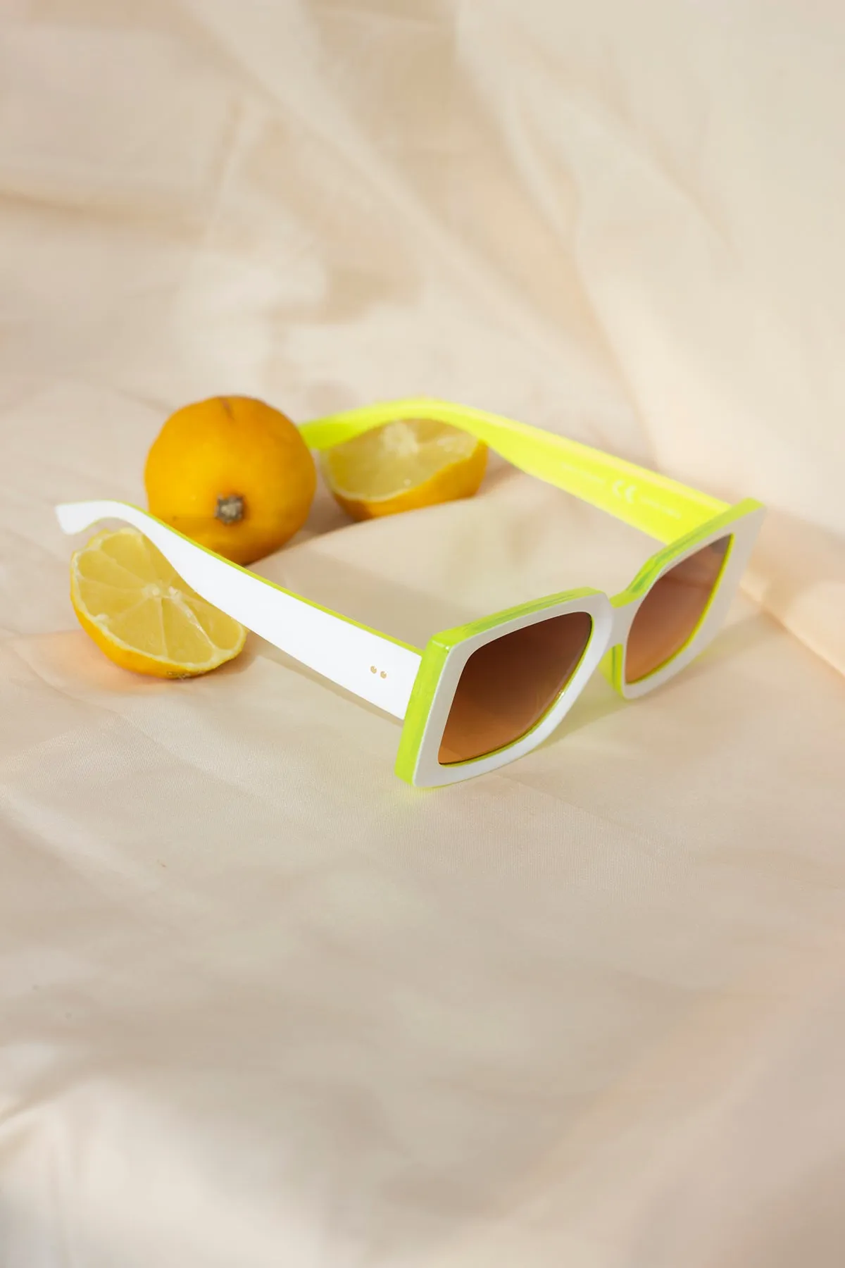 Chunky Bevelled Rectangle Sunglasses