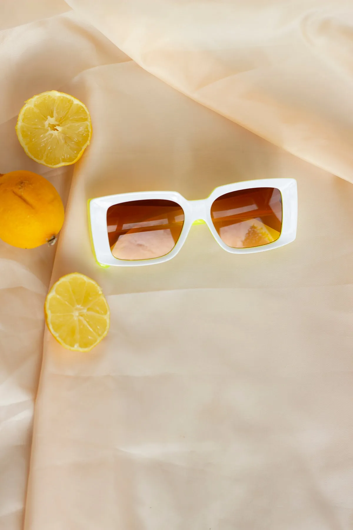 Chunky Bevelled Rectangle Sunglasses