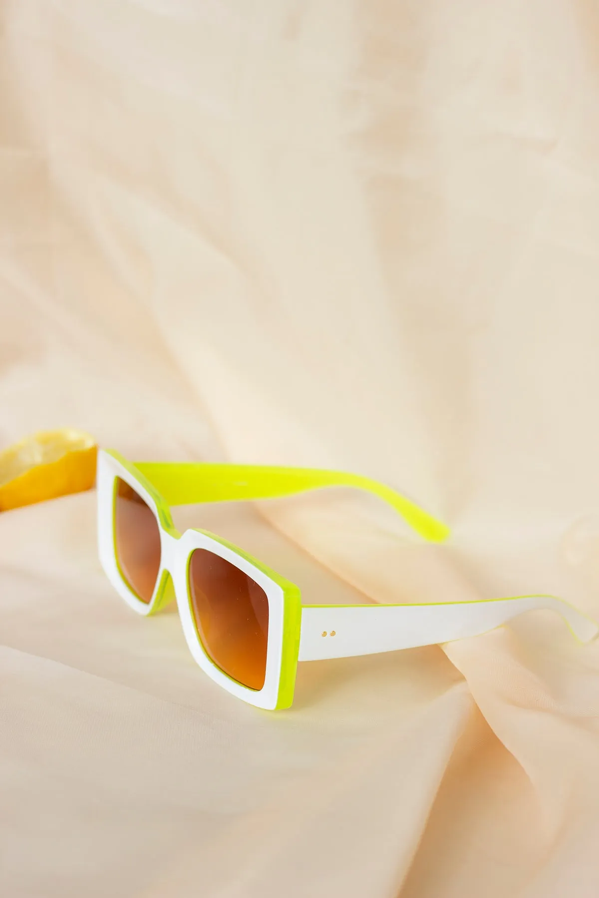 Chunky Bevelled Rectangle Sunglasses
