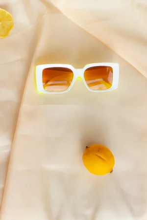 Chunky Bevelled Rectangle Sunglasses