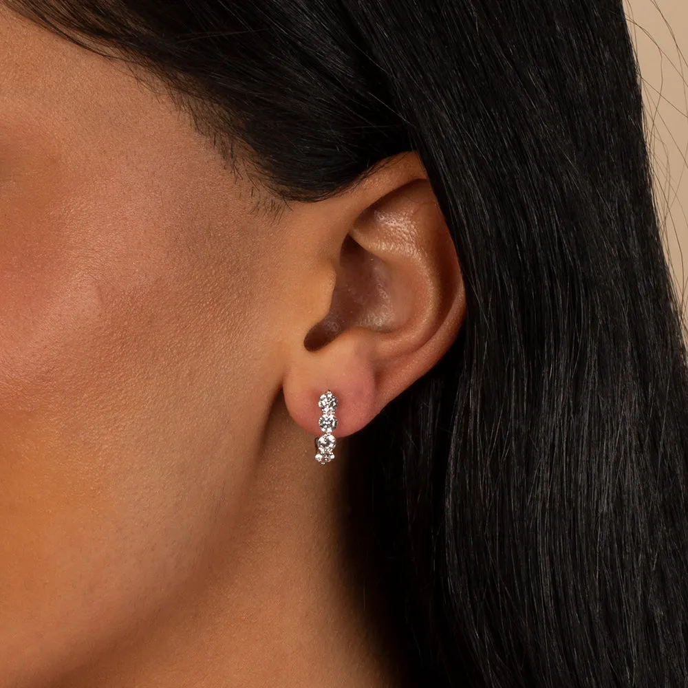 Chunky CZ Stud Earring
