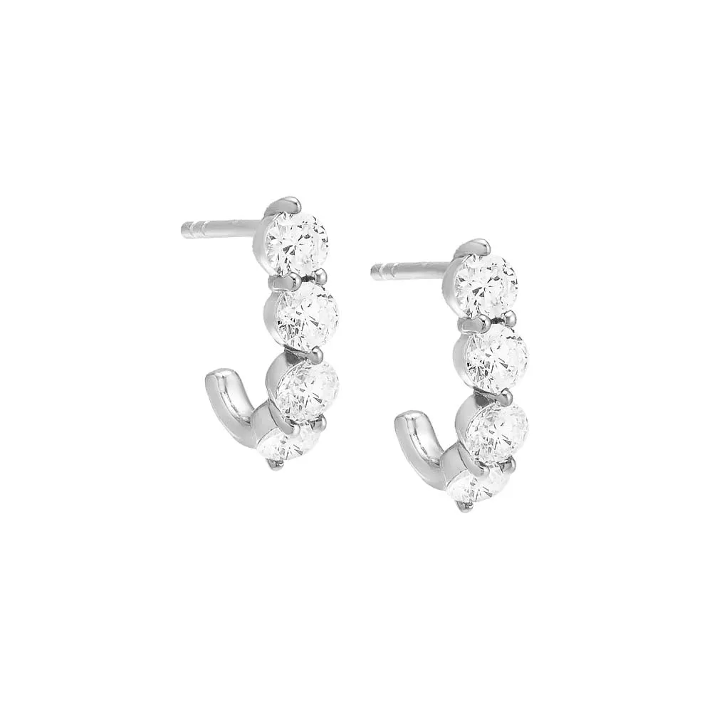 Chunky CZ Stud Earring