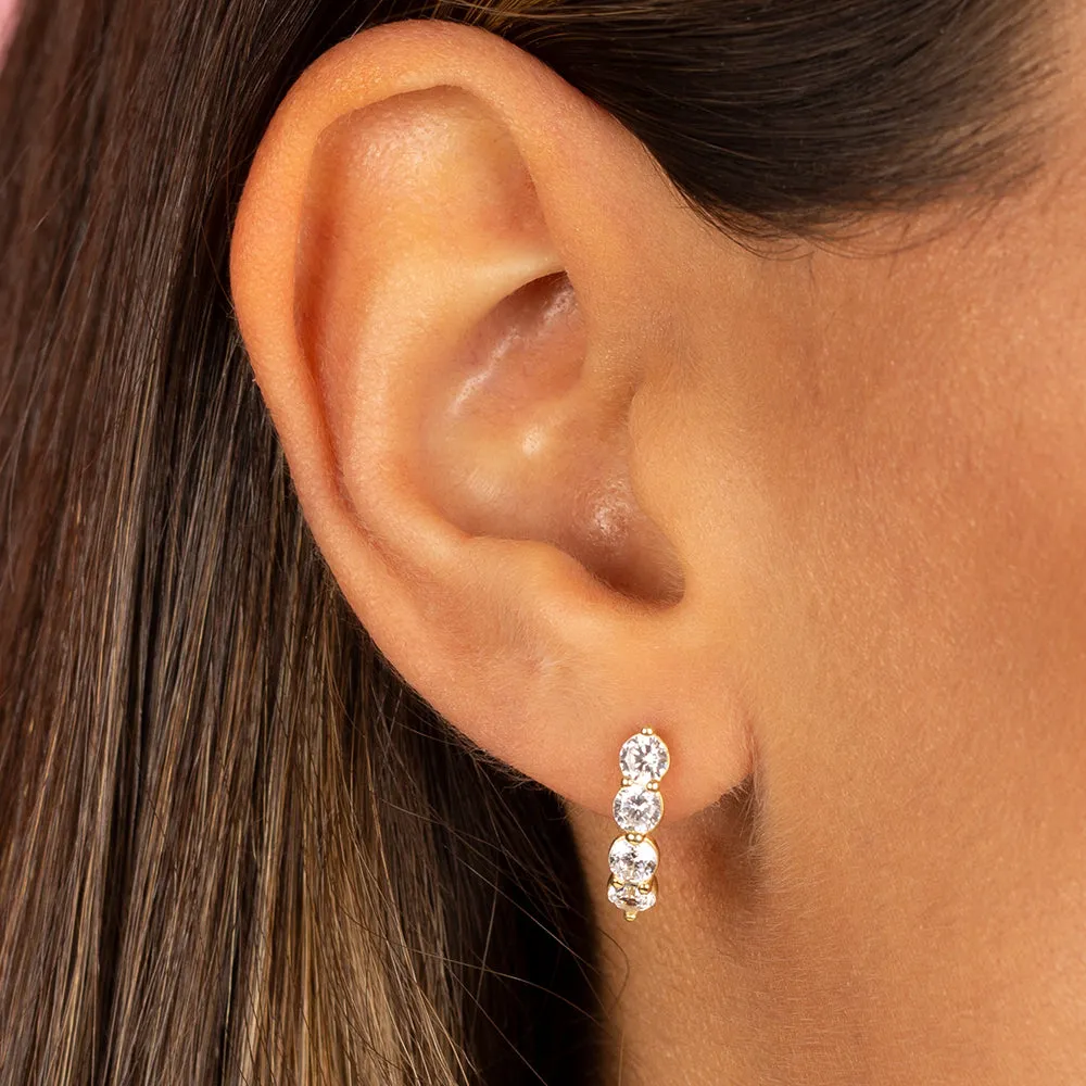 Chunky CZ Stud Earring
