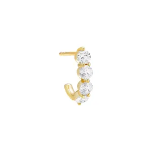 Chunky CZ Stud Earring