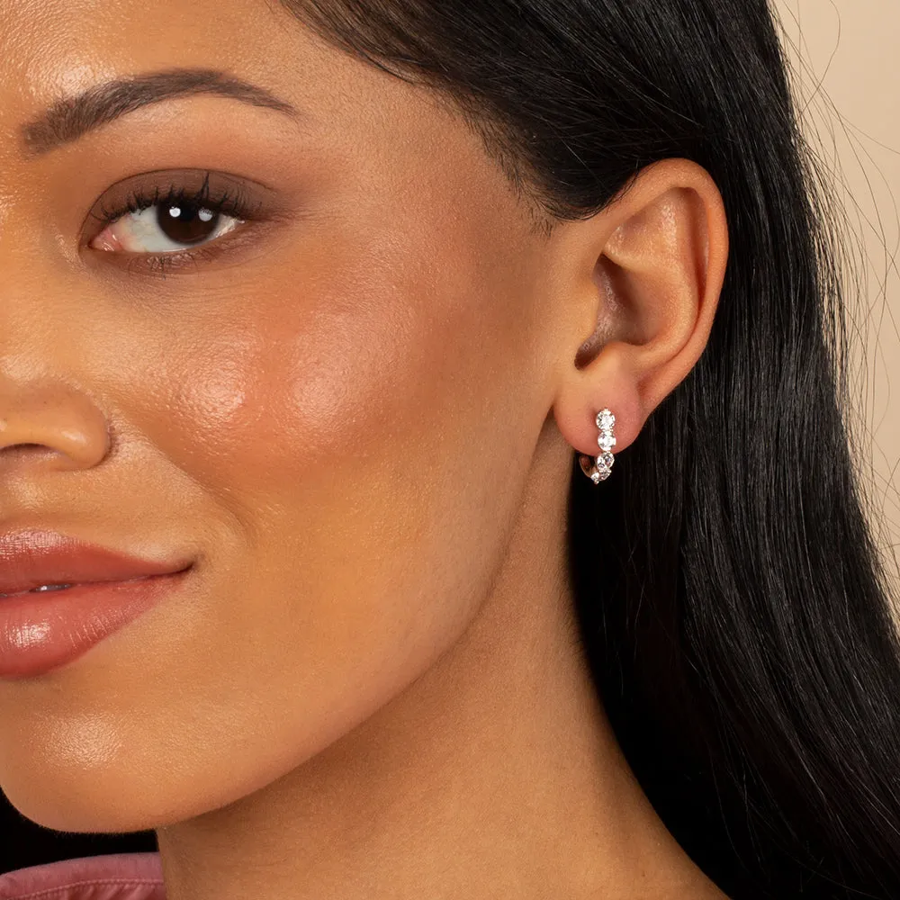 Chunky CZ Stud Earring