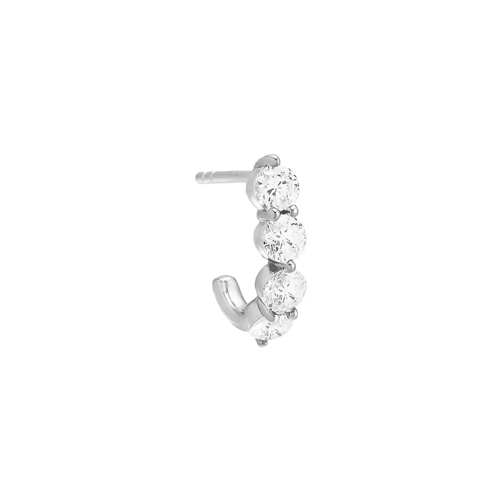Chunky CZ Stud Earring