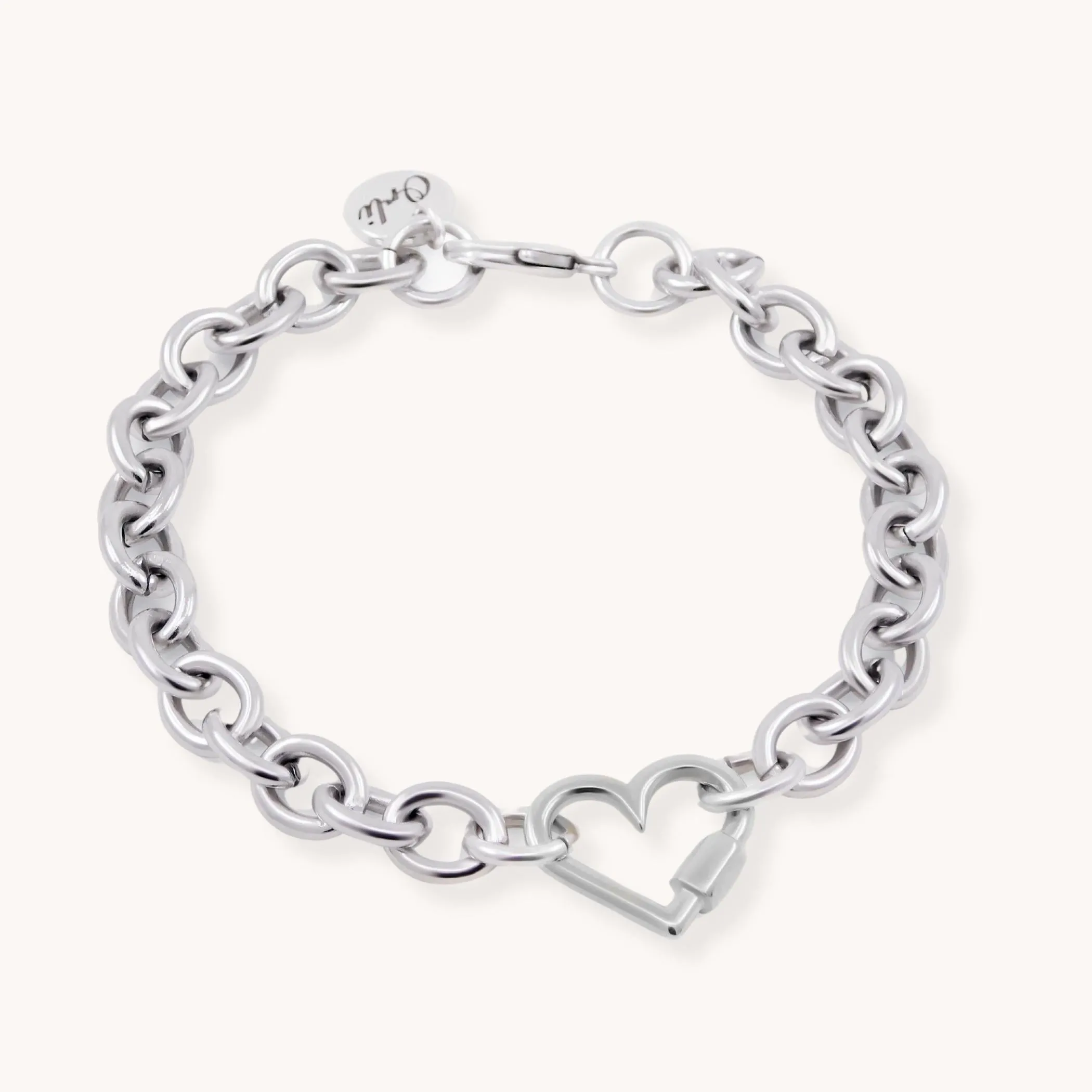 Chunky Heart Lock Bracelet