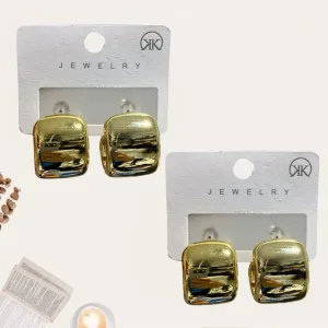 Chunky Hoop Stud Earrings
