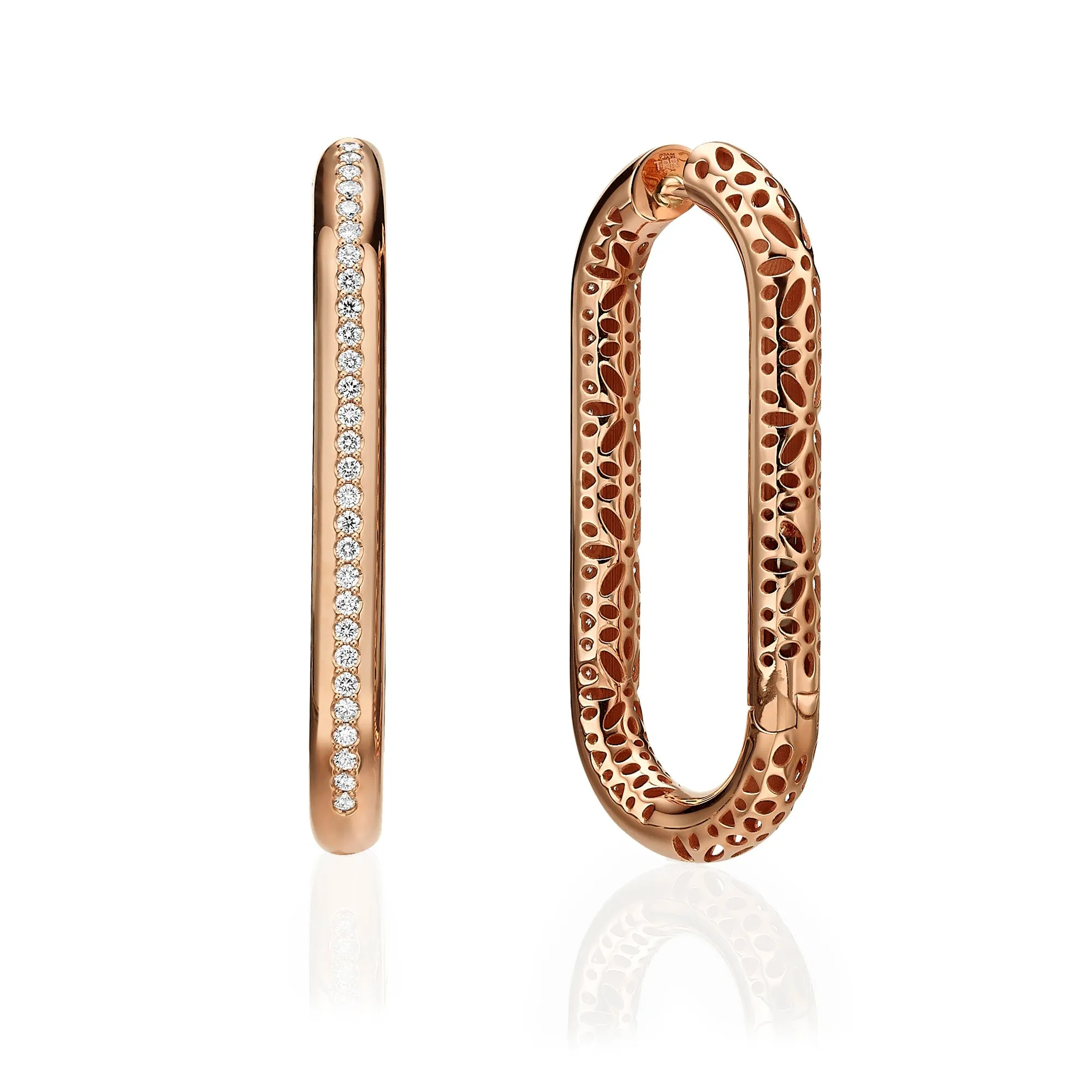 Chunky Oval Tube Earrings