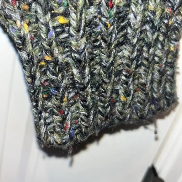 Chunky oversized wool blend vintage southwest tribal agave sweater size M
