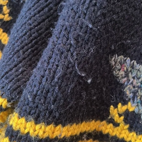 Chunky oversized wool blend vintage southwest tribal agave sweater size M