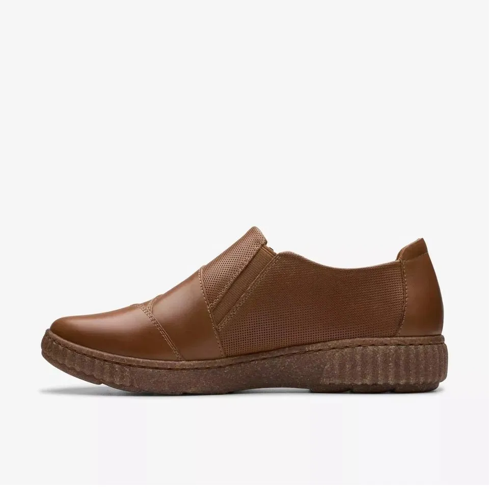 Clarks Women's Caroline Grace Dark Tan Leather 26177055