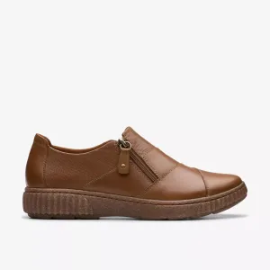 Clarks Women's Caroline Grace Dark Tan Leather 26177055