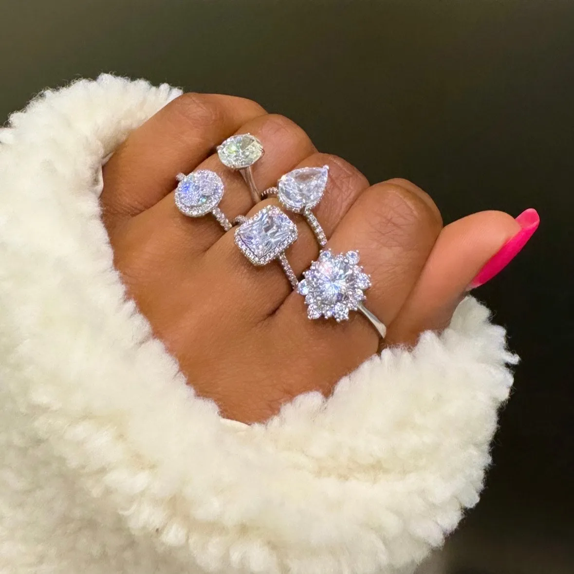 Classic Love Solitaire Oval Diamond Ring