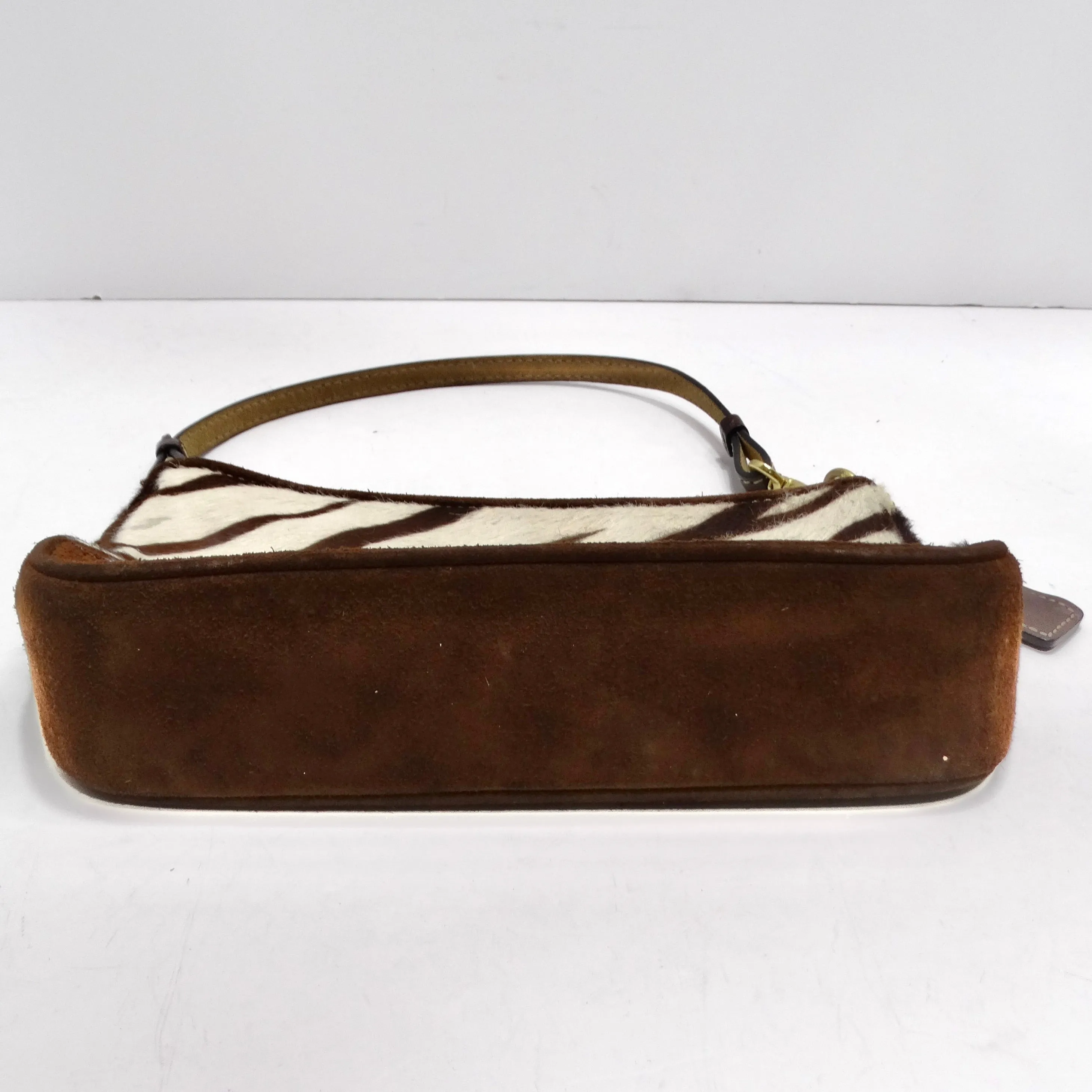 Coach 1990s Zebra Print Calf Hair Shoulder Bag