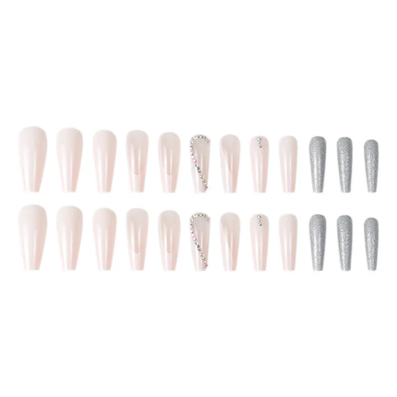 Coffin Clear beveled edge silver onion pink white