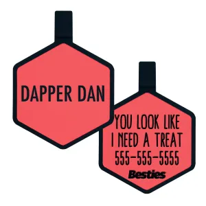 Coral Red Silicone ID Tag