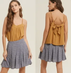 COTTON GAUZE TIE BACK TANK // FINAL SALE