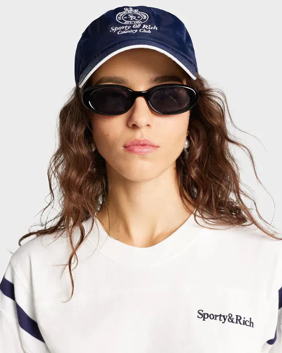 Crown Logo Nylon Hat - Navy