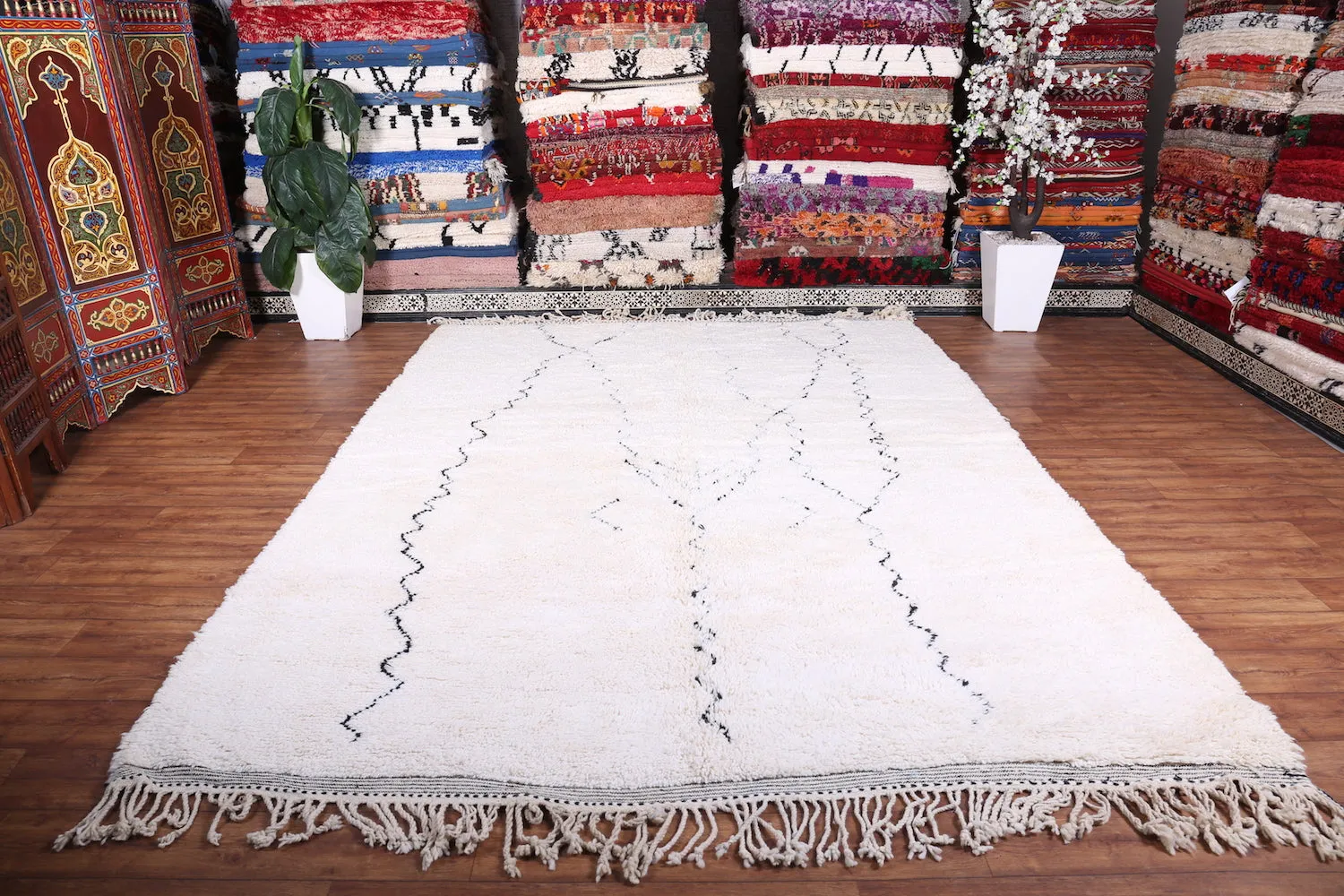 Custom Moroccan carpet - All wool beni ourain rug - Berber rug