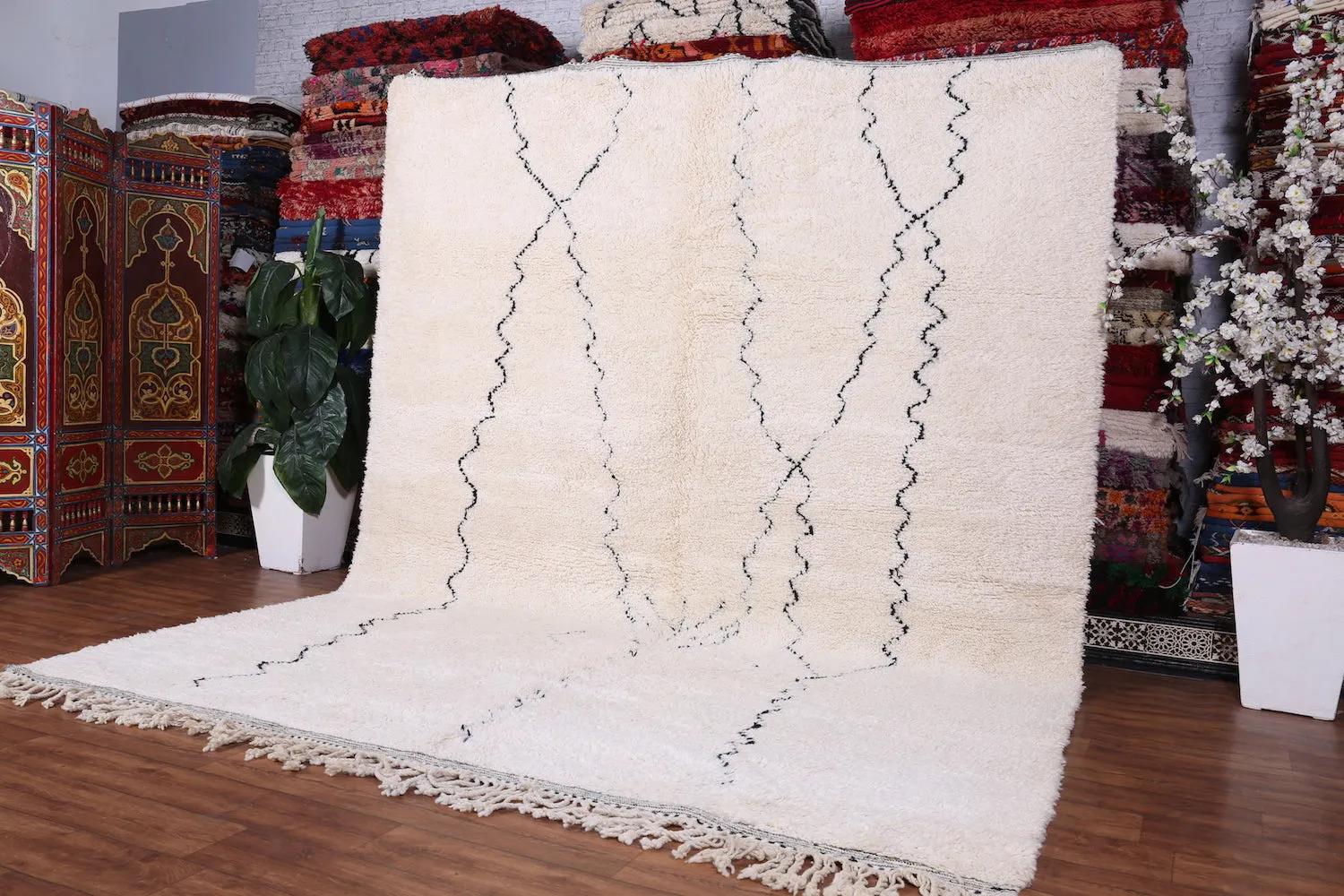 Custom Moroccan carpet - All wool beni ourain rug - Berber rug