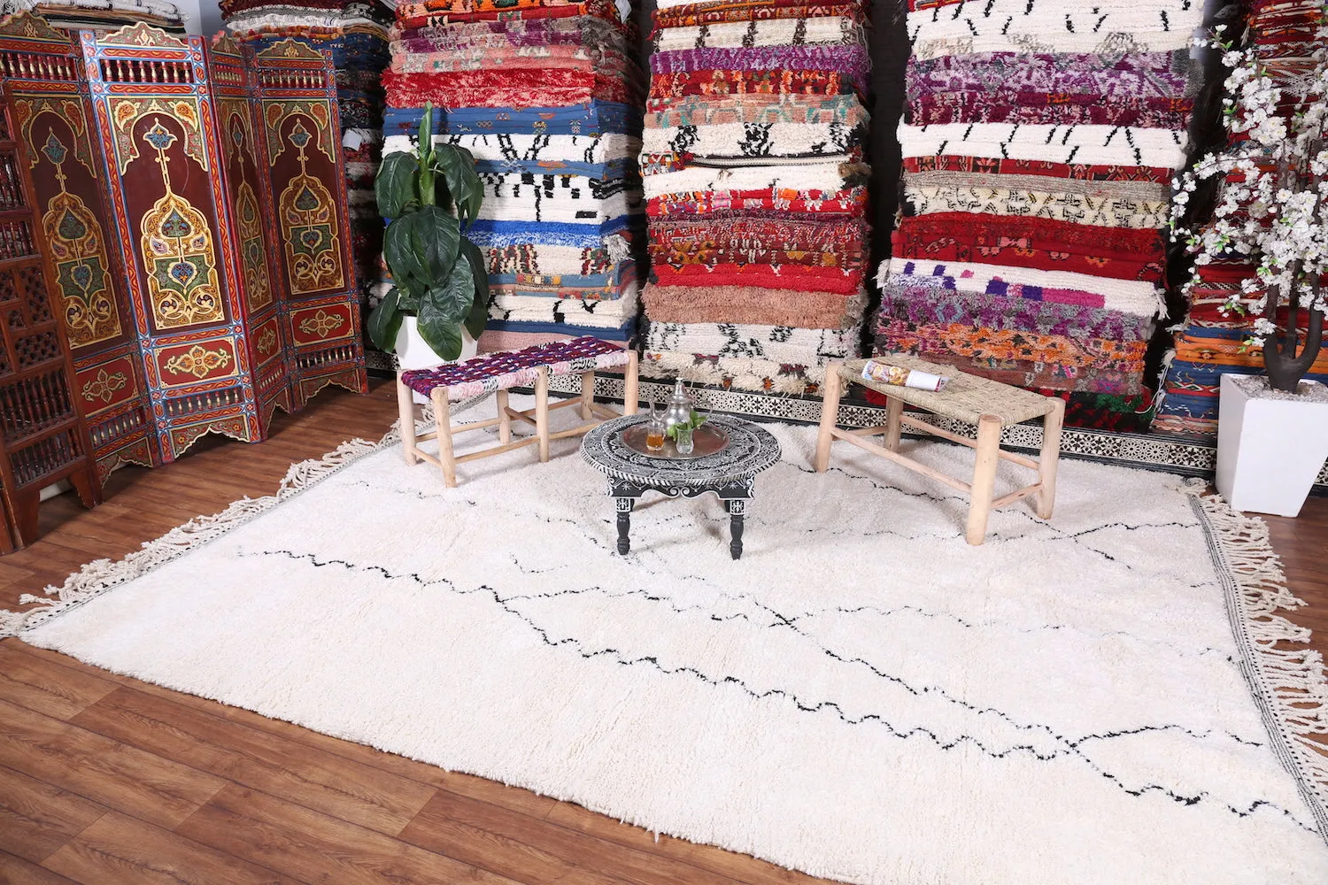 Custom Moroccan carpet - All wool beni ourain rug - Berber rug
