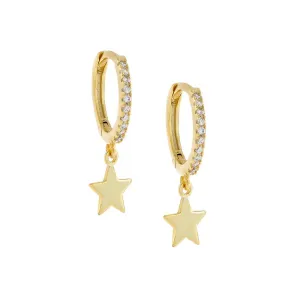 CZ Star Huggie Earring