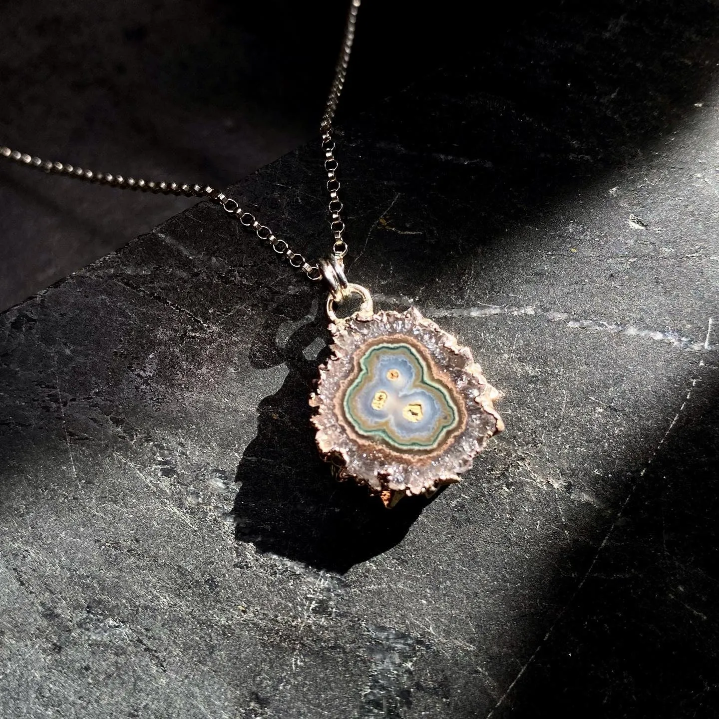 Dainty Stalactite Slice Necklace