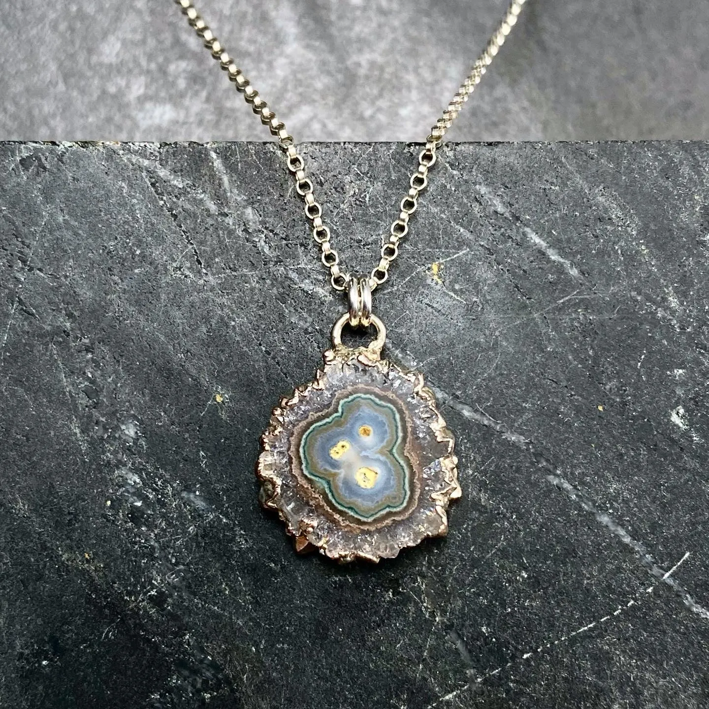 Dainty Stalactite Slice Necklace