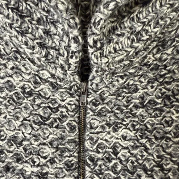 Eileen Fisher Gray Tweedy Yak Merino Wool Knit Sweater Vest Full Zip Pockets, 3X
