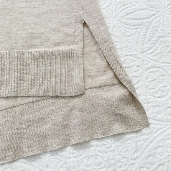Eileen Fisher Merino Wool Featherweight Crewneck Pullover, Oatmeal
