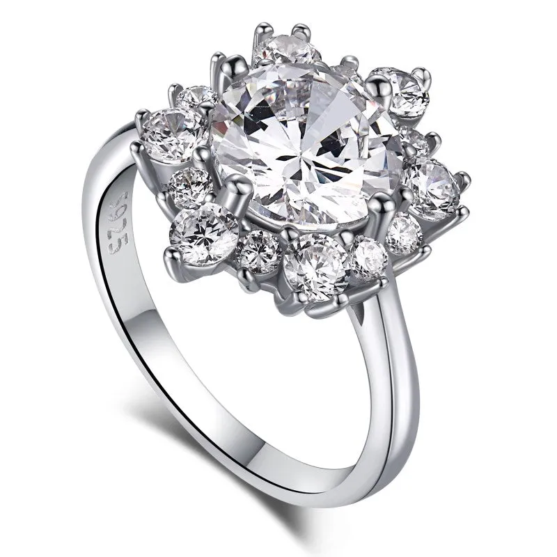 Elegant Floral Diamond Ring